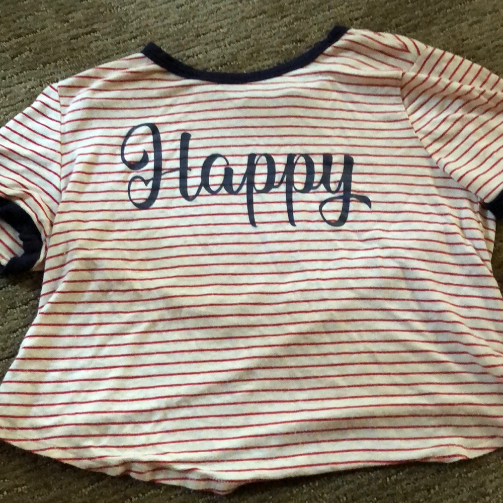 HAPPY cropped t-shirt